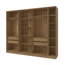 Ver imagem 2 de Closet Casal Modulado Adpat 4 Gavetas 2 Peças 273cm Nogueira - Kappesberg