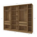 Ver imagem 3 de Closet Casal Modulado Adpat 4 Gavetas 2 Peças 273cm Nogueira - Kappesberg