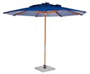 Ver imagem 1 de Ombrelone Leblon Azul Marinho em Madeira 2,40 Mt (larg) Base 65x65 Cm Central com Tecido Bagun -
