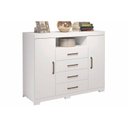 Ver imagem 1 de Cômoda Solteiro Master c/ 2 Portas 1 Nicho e 4 Gavetas Branco - Santos Andirá