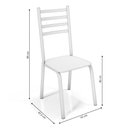 Ver imagem 3 de Kit Conjunto Mesa Redonda 4 Cadeiras 95 X 95 Cm Sala de Jantar Cozinha Vidro Metal Cromado Marrom