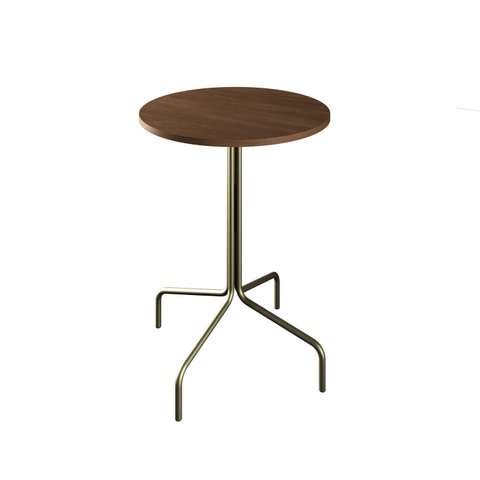 Mesa Bistrô Barcelona 80cm Marrom/Nogueira
