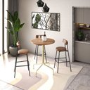 Ver imagem 2 de Mesa Bistrô Barcelona 80cm Marrom/Nogueira