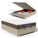 Ver imagem 1 de Cama Box Baú + Colchão Gazin de Molas Ensacadas One Face Air Light Casal 138 cm