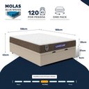 Ver imagem 3 de Cama Box Baú + Colchão Gazin de Molas Ensacadas One Face Air Light Casal 138 cm