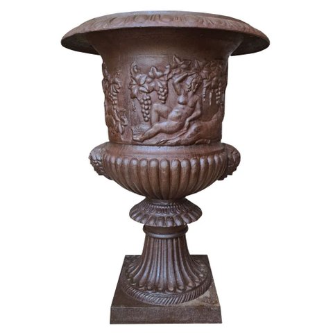 VASO ROMANO 150X85CM CASA ALTO PADRAO LUXO FERRO FUNDIDO Pronto Artes DECORAÇÃO DE JARDIM