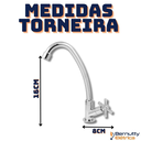 Ver imagem 3 de Kit Pia Torneira Bica Alta + Válvula Abs + Sifão Universal