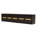 Ver imagem 3 de Balcão Buffet Paraty 273 Cm 5 Portas Pés Metal e Palhinha Laca