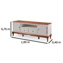 Ver imagem 4 de Rack Linz 2 Portas Madeira 2 Gavetas Pés Luis Xv 75 X 195 X 40 Cm (a X L X P)