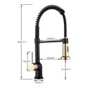 Ver mais imagens de Torneira Gourmet Cozinha Preta Dourada Quente Fria Flexível