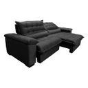 Ver imagem 6 de Sofá Retrátil e Reclinável 2,32M com Molas Ensacadas Cama Inbox Aconchego Tecido Suede Preto