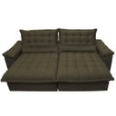 Ver imagem 5 de Sofá Retrátil e Reclinável 2,92M com Molas Ensacadas Cama Inbox Aconchego Tecido Suede Café