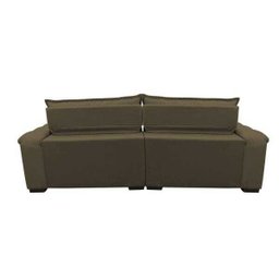 Sofá Retrátil e Reclinável 2,52m com Molas Ensacadas Cama Inbox Aconchego Tecido Suede Café - 8