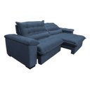 Ver mais imagens de Sofá Retrátil e Reclinável 2,52M com Molas Ensacadas Cama Inbox Aconchego Tecido Suede Azul