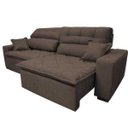 Ver imagem 7 de Sofá 2,72M Retrátil e Reclinável com Molas Cama Inbox Confort Tecido Suede Velusoft Café