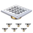Ver imagem 1 de Ralo 10x10 Aço Inox Kit 6 Banheiro Lavabo Box Anti Odor Inseto Higienico Seguro Resistente Cozinha Q