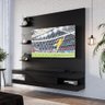Painel 160 Com 3 Prateleira 50" Prodecor Linha Homme Preto - 1