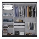 Ver imagem 3 de Guarda-Roupa Casal 6 Portas 2 Gavetas Paris Preto