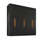 Ver imagem 2 de Guarda-Roupa Casal 6 Portas 2 Gavetas Paris Preto