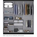 Ver imagem 5 de Guarda-Roupa Casal 6 Portas 2 Gavetas Paris Preto