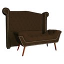 Ver imagem 1 de Kit Cabeceira e Calçadeira Box Sienna 140 Cm Casal Suede