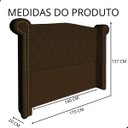 Ver imagem 7 de Kit Cabeceira e Calçadeira Box Sienna 140 Cm Casal Suede