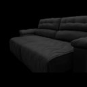 Ver mais imagens de Sofá 2,72M Retrátil e Reclinável com Molas Cama Inbox Top Tecido Suede Velusoft Preto