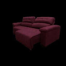 Sofá 2,72M Retrátil e Reclinável com Molas Cama Inbox Top Tecido Suede Velusoft Vinho - 5