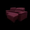 Sofá 2,72M Retrátil e Reclinável com Molas Cama Inbox Top Tecido Suede Velusoft Vinho - 5