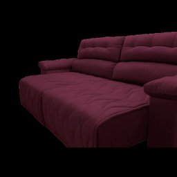 Sofá 2,72M Retrátil e Reclinável com Molas Cama Inbox Top Tecido Suede Velusoft Vinho - 7