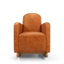 Ver imagem 2 de Poltrona de Amamentação com Balanço e Puff Orgânico Saori W01 Courissimo Canela - Lyam Decor
