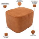 Ver mais imagens de Poltrona de Amamentação com Balanço e Puff Orgânico Saori W01 Courissimo Canela - Lyam Decor