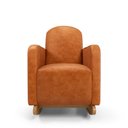 Ver imagem 3 de Poltrona de Amamentação com Balanço e Puff Orgânico Saori W01 Courissimo Canela - Lyam Decor