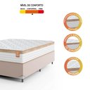 Ver imagem 5 de Cama Box Casal Colchão Molas Ensacadas Real 138x188x65cm Branco / Bege - Suporta até 130Kg
