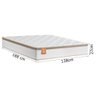 Cama Box Casal Colchão Molas Ensacadas Real 138x188x65cm Branco / Bege - Suporta até 130Kg - 4