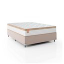 Ver imagem 2 de Cama Box Casal Colchão Molas Ensacadas Real 138x188x65cm Branco / Bege - Suporta até 130Kg