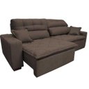 Ver imagem 6 de Sofá 2,92M Retrátil e Reclinável com Molas Cama Inbox Confort Tecido Suede Velusoft Café