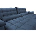 Ver imagem 4 de Sofá Retrátil e Reclinável 2,72M com Molas Ensacadas Cama Inbox Aconchego Tecido Suede Azul