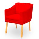 Ver imagem 4 de Kit com 2 Poltronas Cadeira para Sala Confortável e Moderna Mila Suede:vermelho