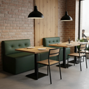 Ver imagem 3 de Sofá Booth Parma 1,20m Premium para Restaurantes:verde