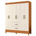 Ver imagem 1 de Guarda Roupa Mobi 6 Portas 2 Portas Cinamomo com Off White - Albatroz