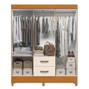 Ver imagem 5 de Guarda Roupa Mobi 6 Portas 2 Portas Cinamomo com Off White - Albatroz