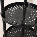 Ver imagem 4 de Estante Organizadora Modular Multiuso 5 Andares Preta com Prateleiras Vazadas para Cozinha Sala
