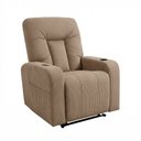 Ver imagem 4 de Poltrona Lift Elevação Rover Reclinável Elétrica Suede Bege - Sallar Home