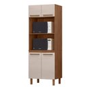 Ver imagem 1 de Paneleiro Pop Torre Quente 70cm com 4 Portas e 2 Nichos Freijo/baunilha/freijo