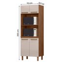 Ver imagem 4 de Paneleiro Pop Torre Quente 70cm com 4 Portas e 2 Nichos Freijo/baunilha/freijo