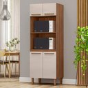 Ver imagem 2 de Paneleiro Pop Torre Quente 70cm com 4 Portas e 2 Nichos Freijo/baunilha/freijo