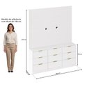 Ver imagem 3 de Cômoda com Painel para TV até 60 Polegadas com 9 Gavetas Sun Yescasa Branco