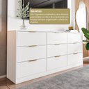 Ver imagem 5 de Cômoda com Painel para TV até 60 Polegadas com 9 Gavetas Sun Yescasa Branco