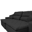 Ver imagem 4 de Sofá 2,02M Retrátil e Reclinável com Molas Cama Inbox Confort Tecido Suede Velusoft Preto